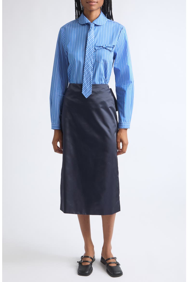 Enoki Midi Skirt, Alternate, color, NAVY