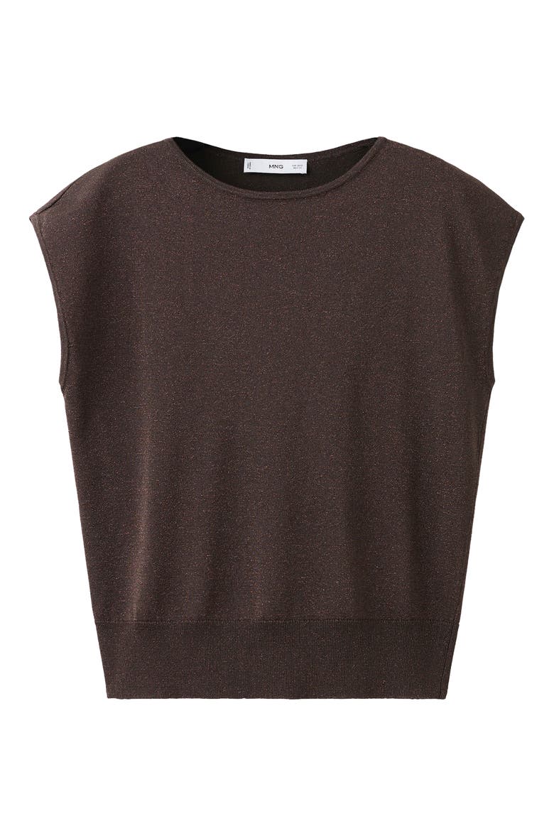 BOAT-NECK KNITTED TOP, Alternate, color, CHOCOLATE