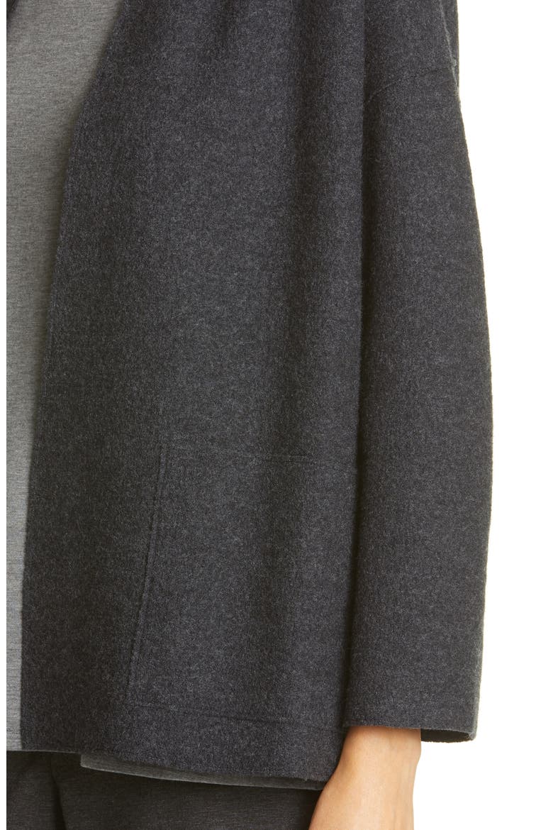 Lightweight Boiled Wool Jacket, Alternate, color, CHARCOAL