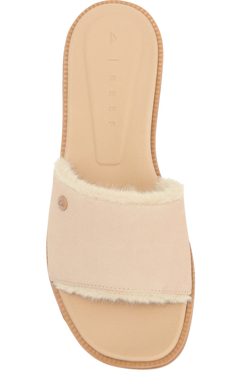 Reef Sunny Arrianah Faux Fur Slide Sandal, Alternate, color,