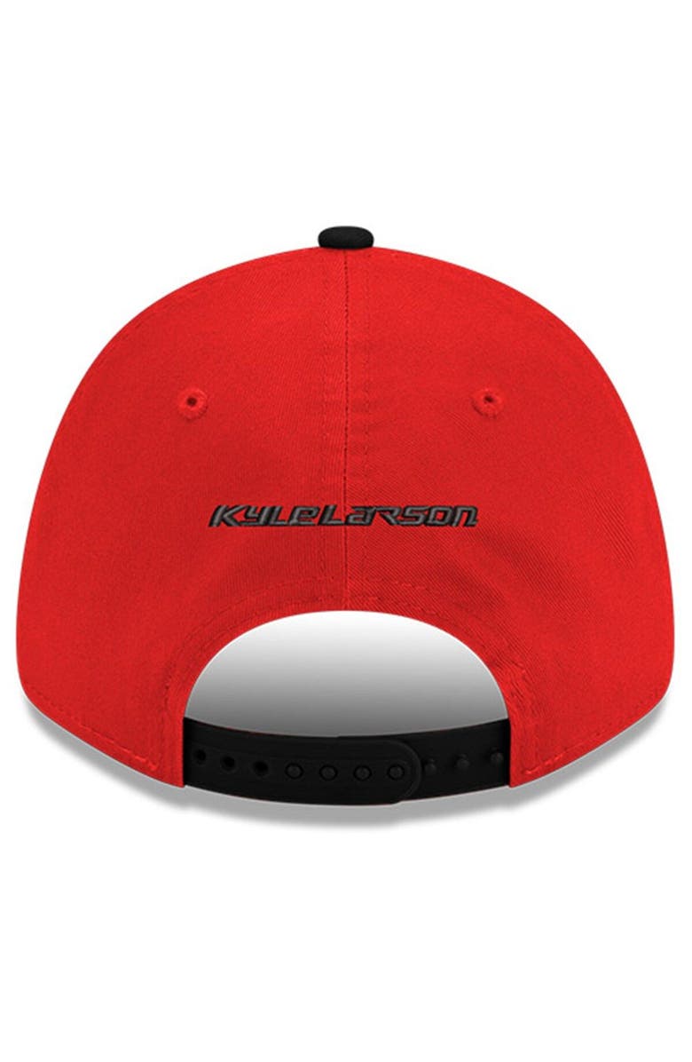 New Era Men's New Era Scarlet/Black Kyle Larson 9FORTY Snapback Adjustable Hat, Alternate, color, Scarlet