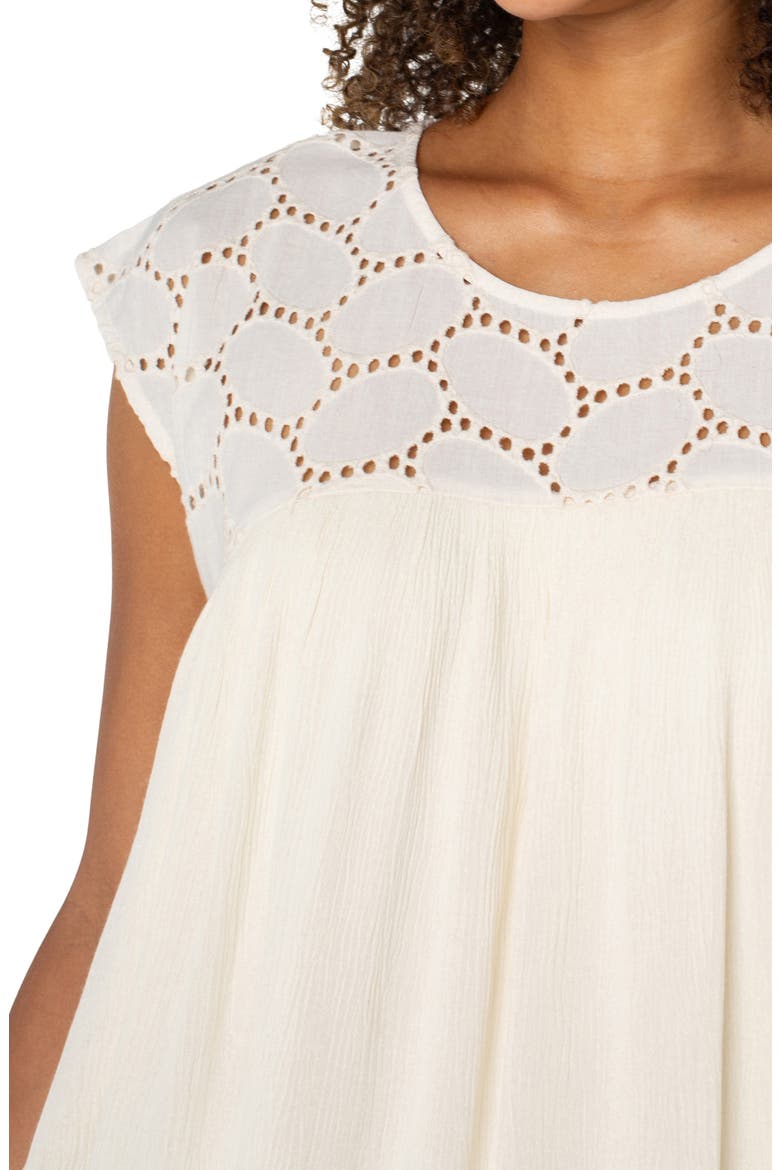 Dolman Sleeve Cotton Eyelet Top, Alternate, color, VANILLA EYELET