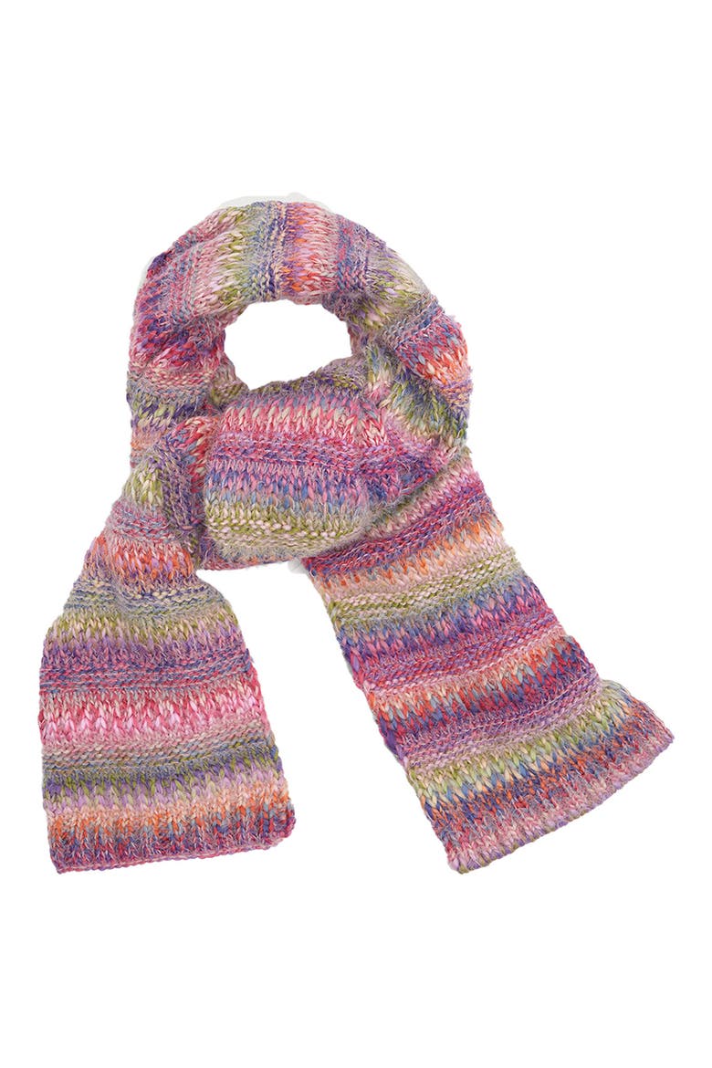 Multicolored Knit Scarf, Main, color, PURPLE MULTI