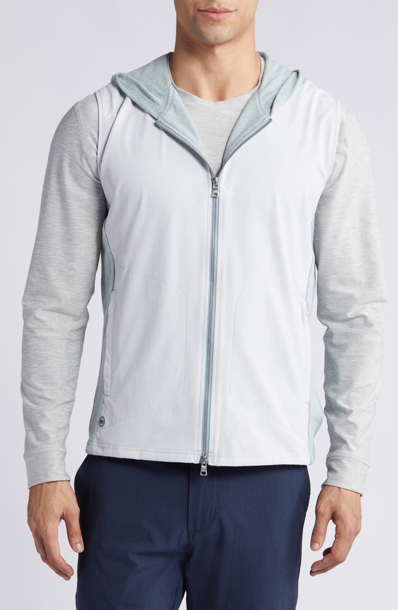 Peter Millar Crown Crafted Solstice Performance Hybrid Full Zip Hoodie Vest, Alternate, color, 