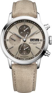 Baume & Mercier Classima Chronograph Leather Strap Watch, 42mm