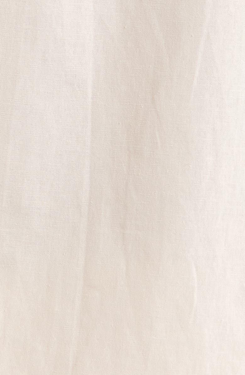 PacSun Elai Button-Up Cotton & Linen Camp Shirt, Alternate, color, Cream