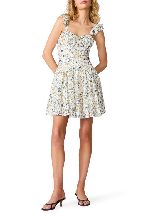 Ashtin Floral Flutter Sleeve Minidress