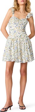 Steve Madden Ashtin Floral Flutter Sleeve Minidress