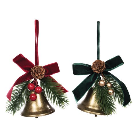 Gold Bell & Ribbon Ornament Assortments of 2