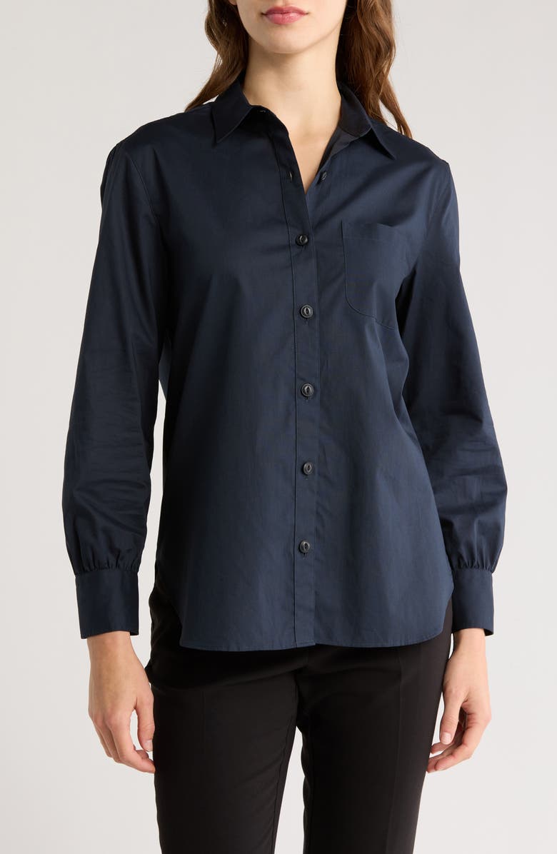 rag & bone Max Button Up Shirt, Main, color, Navy