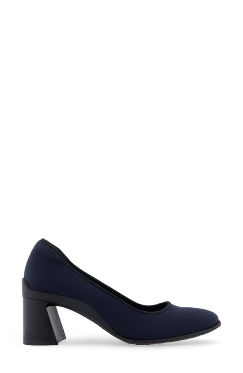 Aerosoles Casta Dress-pump-mid Heel In Navy Stretch Gabardine