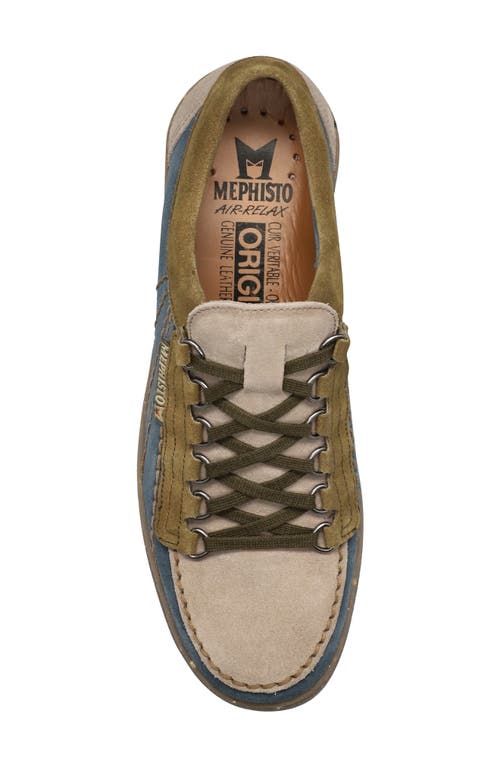 Mephisto Rainbow Sneaker In Denim Velour Multi