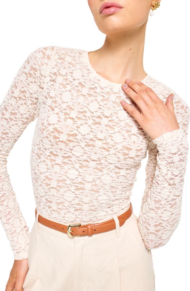 CAMI NYC Meli Floral Sheer Lace Top, Main, color,