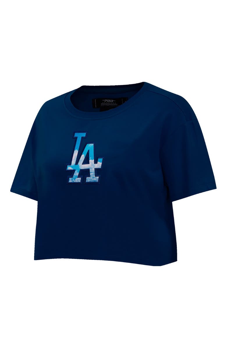 PRO STANDARD Women's Pro Standard Navy Los Angeles Dodgers Painted Sky Boxy Cropped T-Shirt, Alternate, color, 