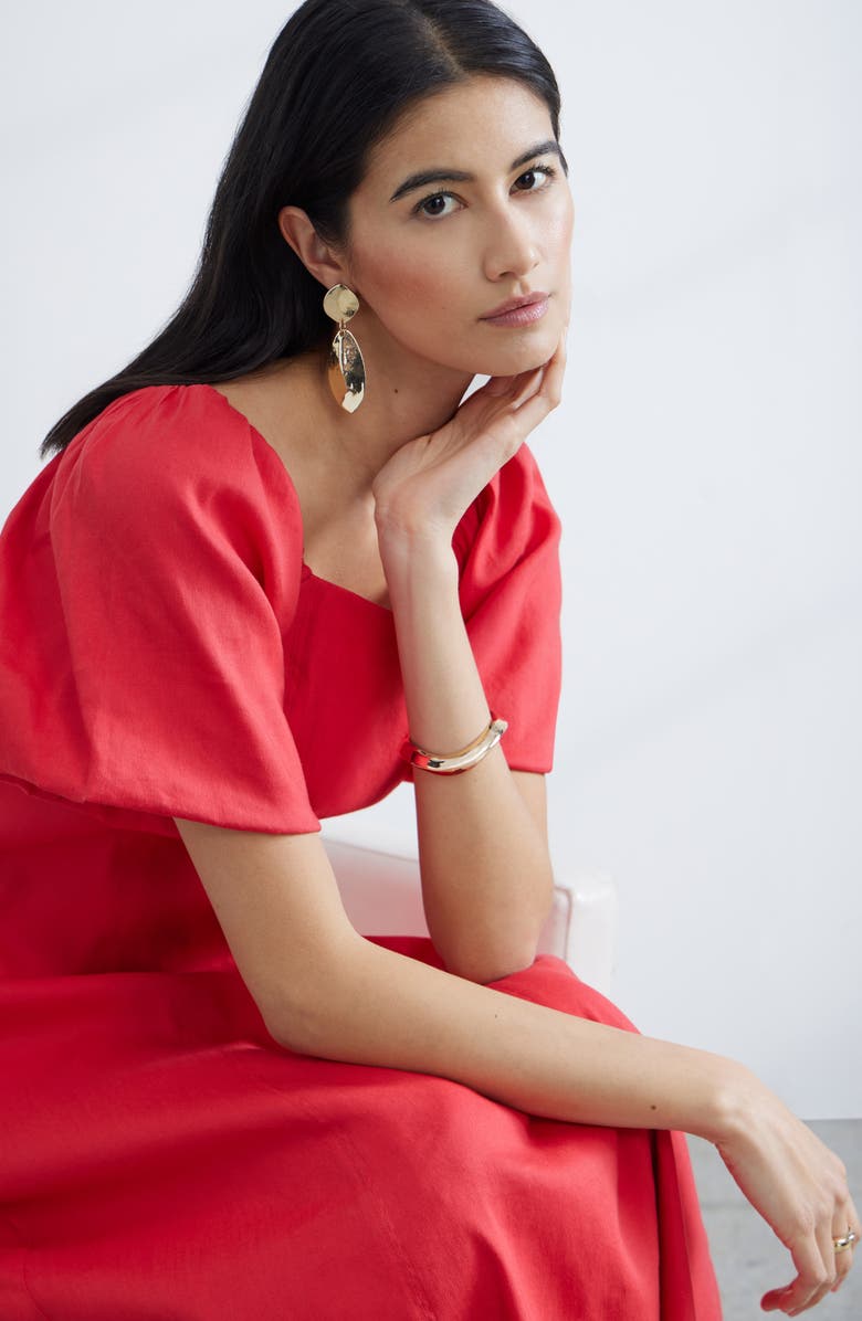 Nordstrom Molten Teardrop Earrings, Alternate, color, Gold