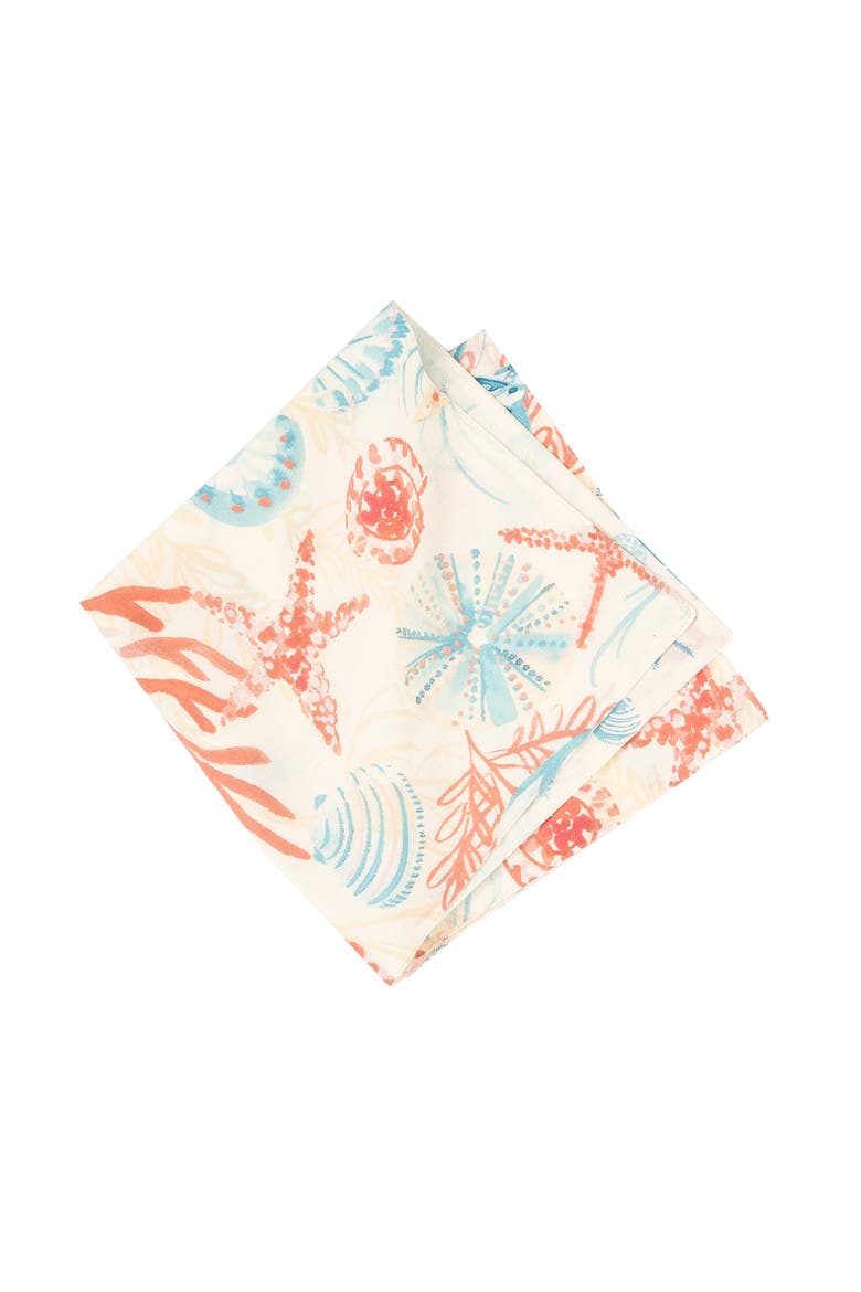 Shelly Shores Napkin, Set of 6, Main, color, Orange