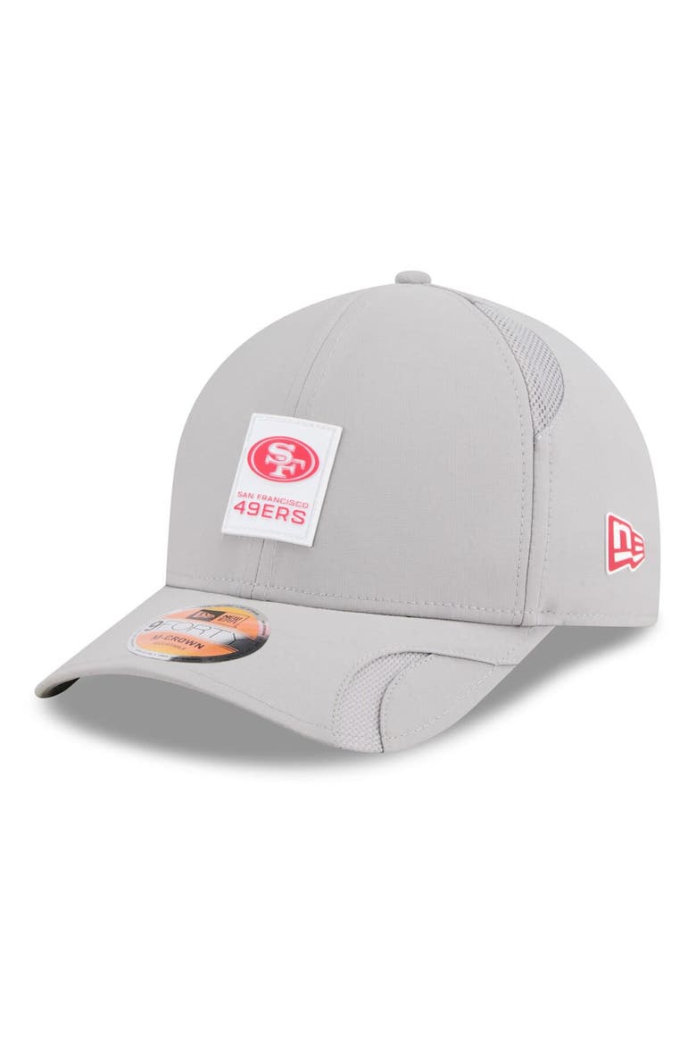 Men's New Era Gray San Francisco 49ers 2025 Sideline  M-Crown 9FORTY Adjustable Hat, Main, color, Gray