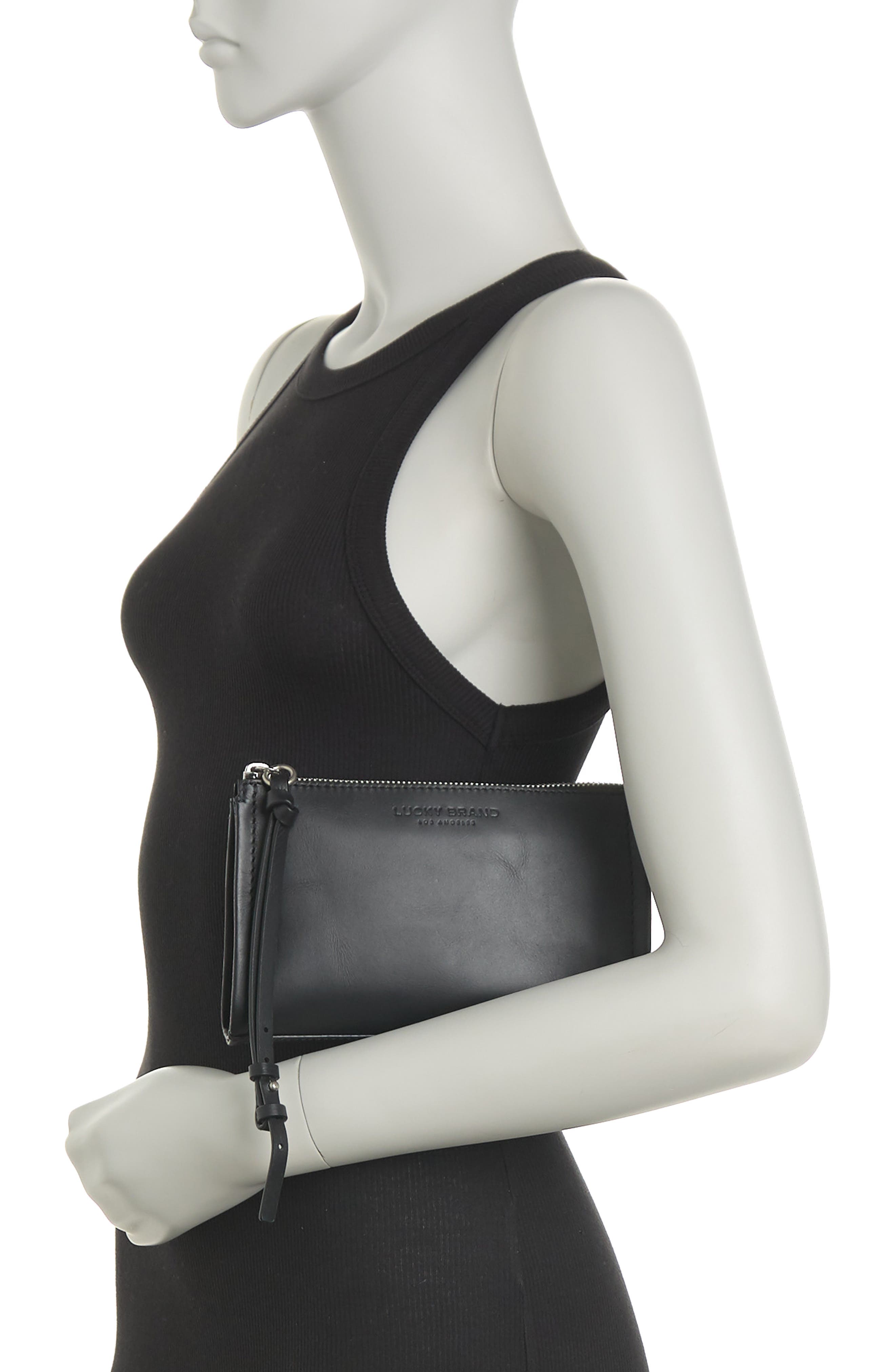 Lucky Brand Soue Leather Wristlet, Alternate, color, 