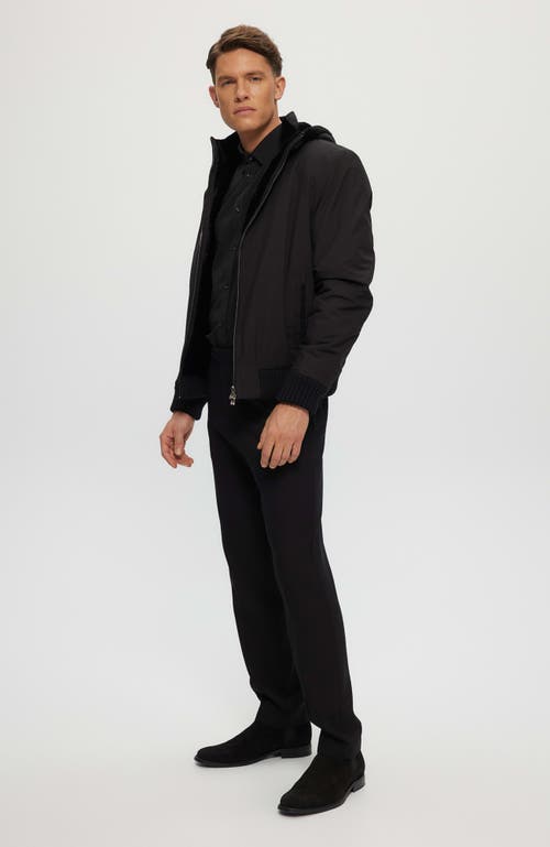 Gorski Fabric Jacket With Lamb Lining In Black