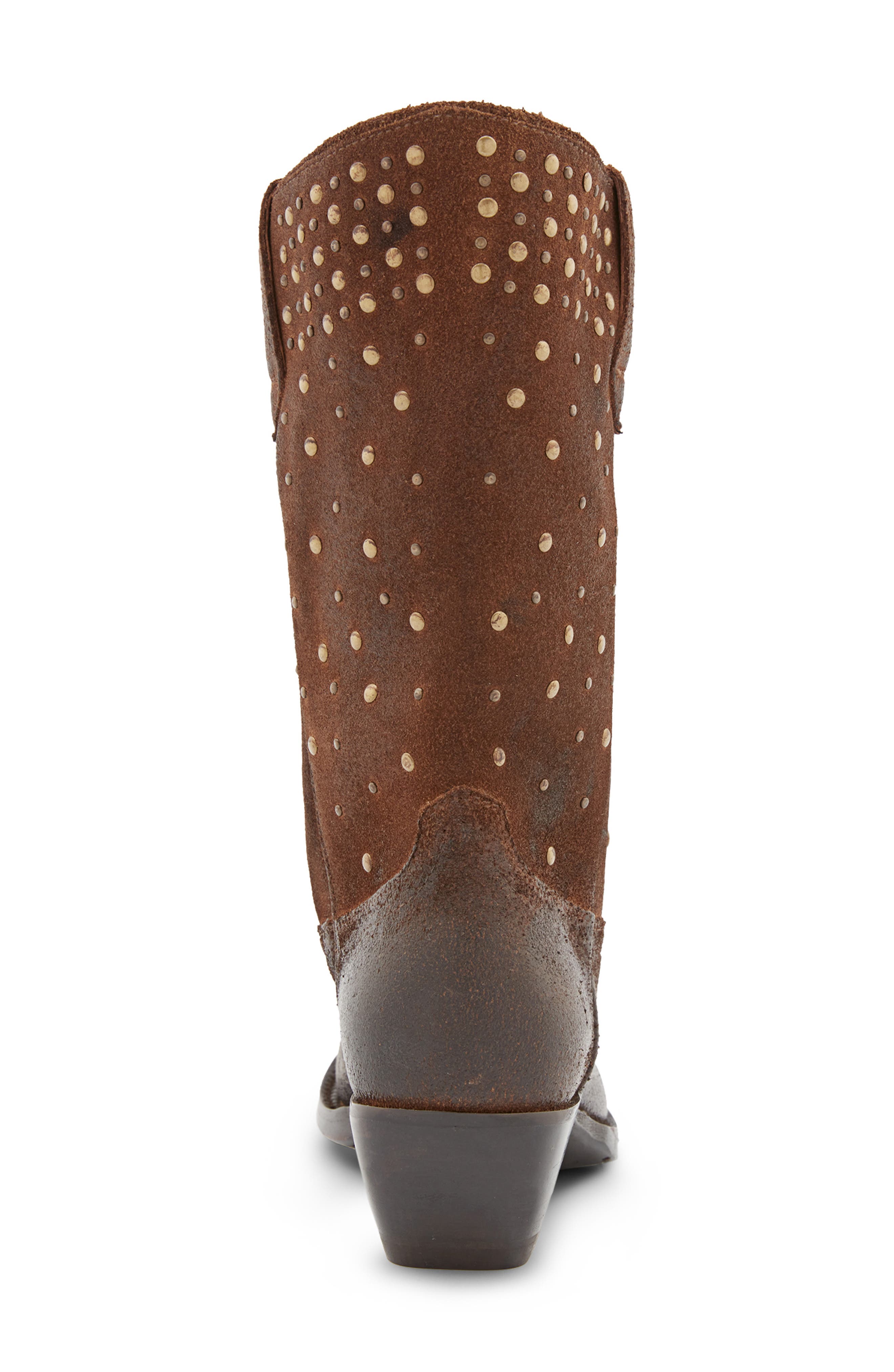 Sacha Stud Western Boot, Alternate, color, NUTMEG