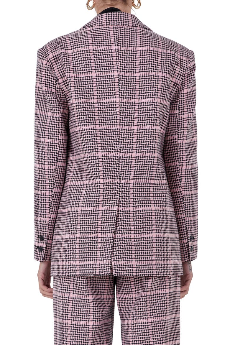 Houndstooth Check Blazer, Alternate, color, PINK MULTI