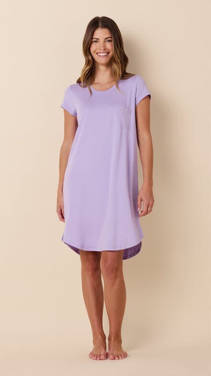 Pima Knit Short Sleeved Sleep Shirt