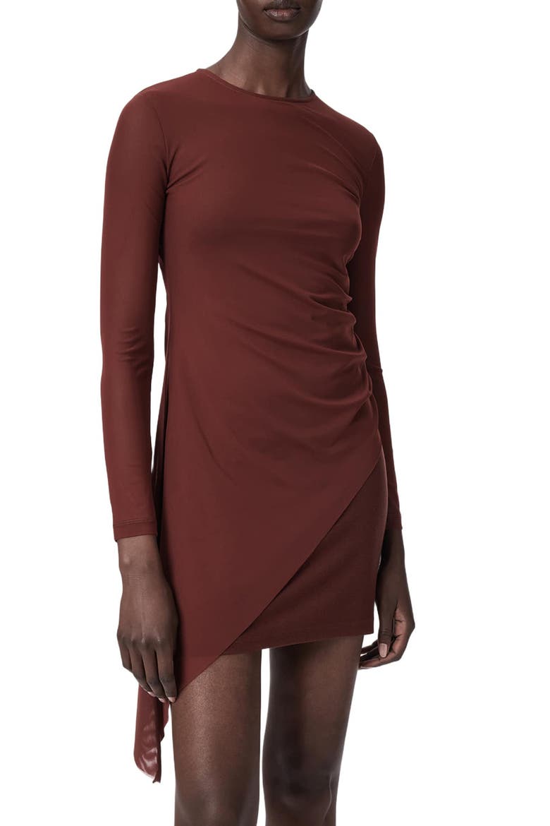Riley Minidress, Alternate, color, BURNT RED