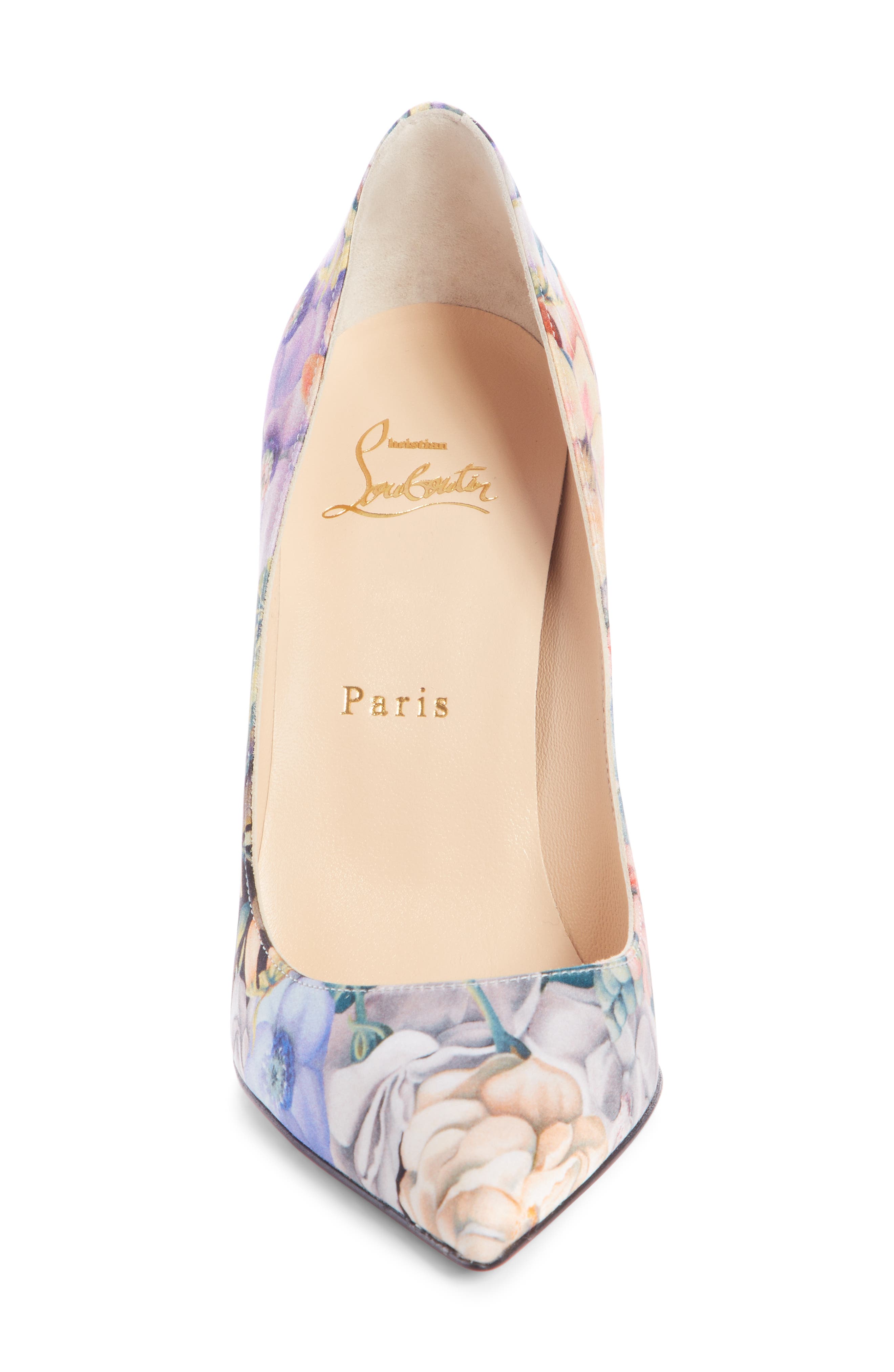 Christian Louboutin Pigalle Follies Floral Silk Pump, Alternate, color, 