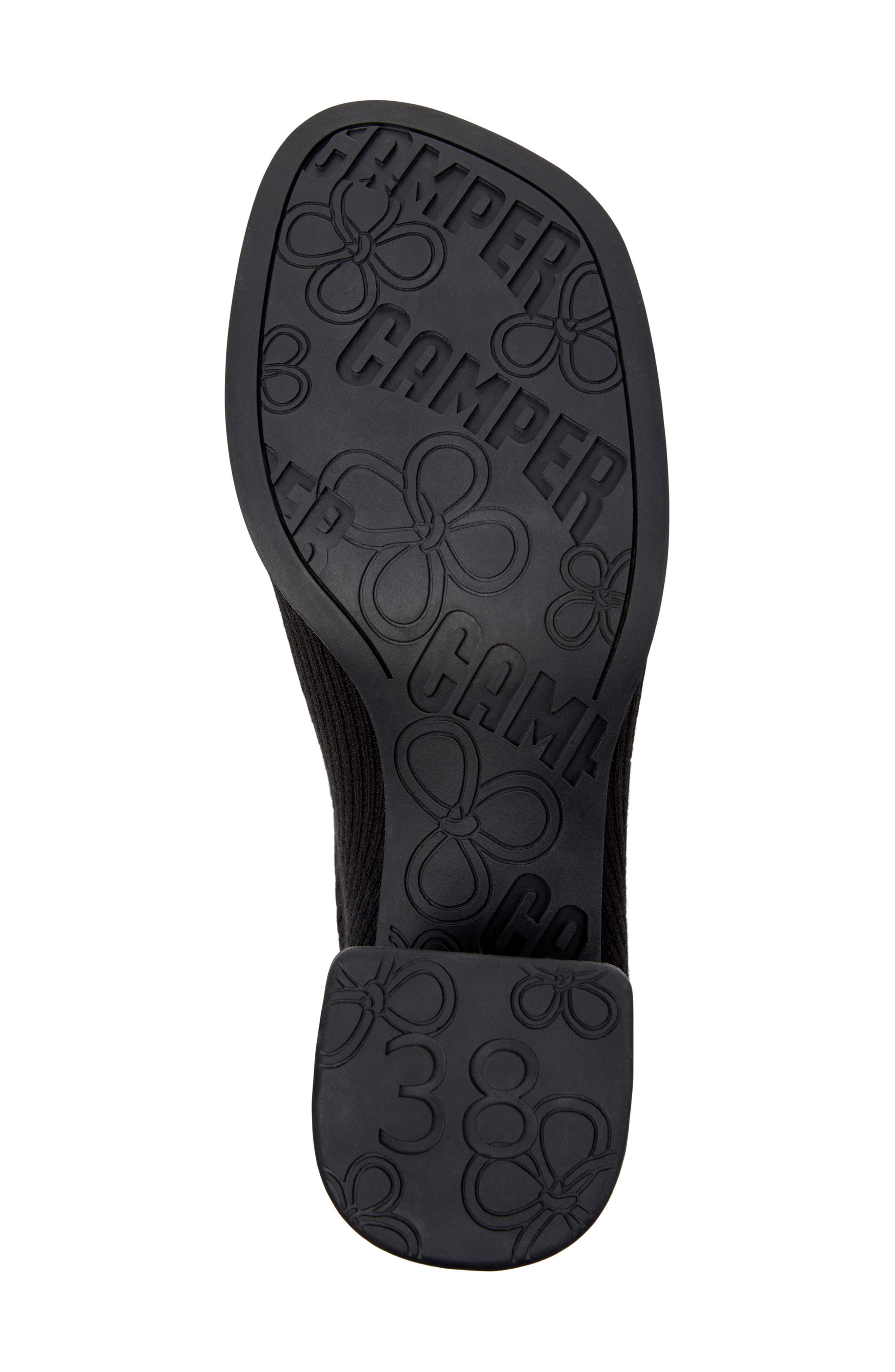 Camper Kora Square Toe Boot, Alternate, color, Black