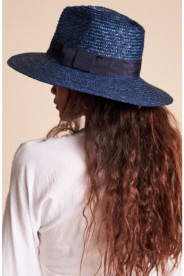 Joanna Straw Hat, Alternate, color, WASHED NAVY