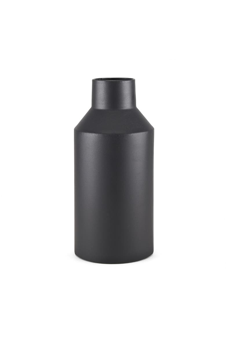 Tosca Metal Vase, Alternate, color, Black