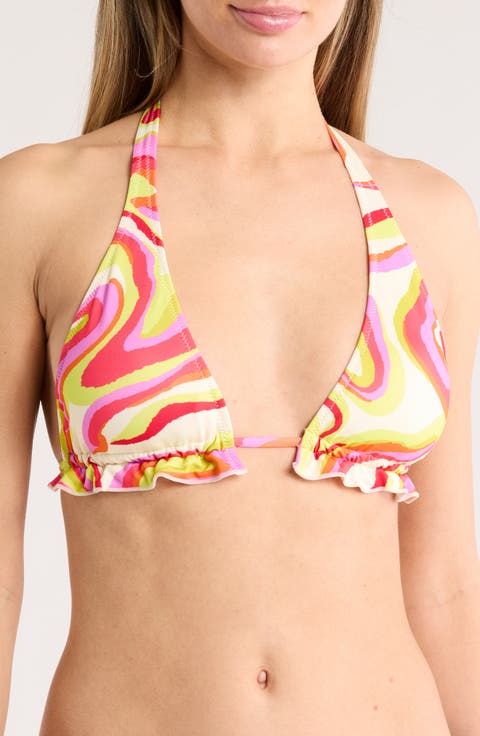 Tie Front Halter Bikini Top
