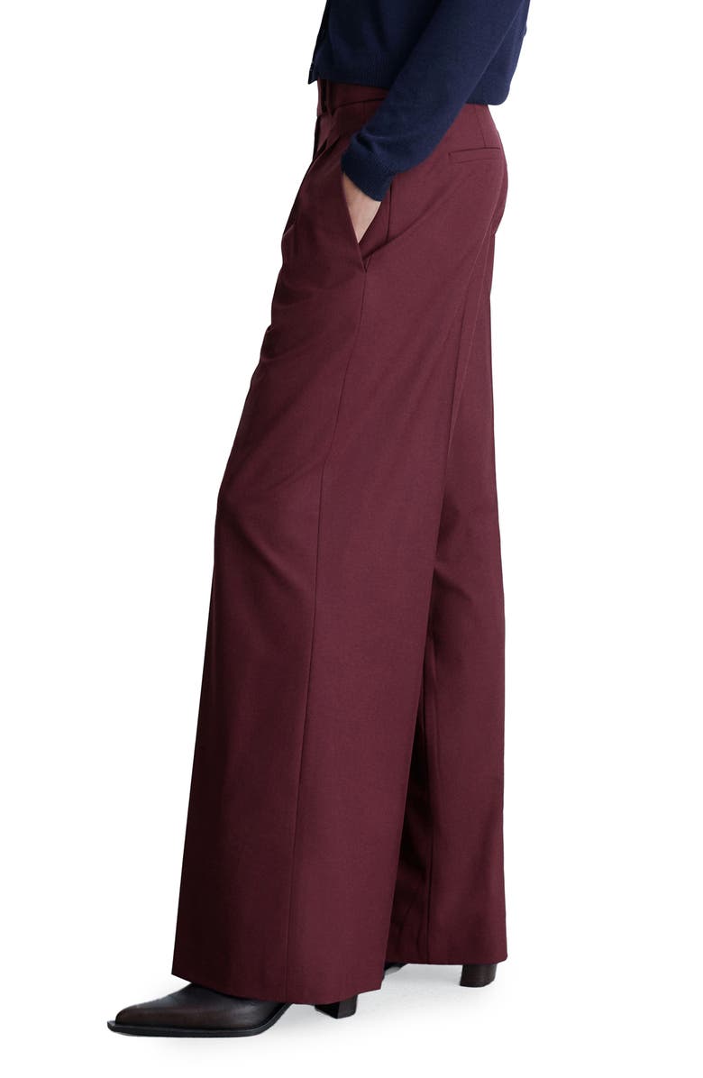 MANGO Pleated Wide Leg Pants, Alternate, color,