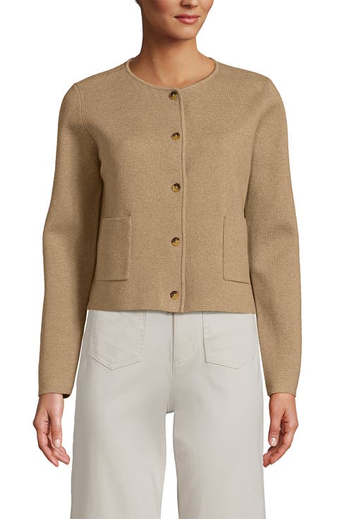 Fine Gauge Cotton Milano Blazer Sweater