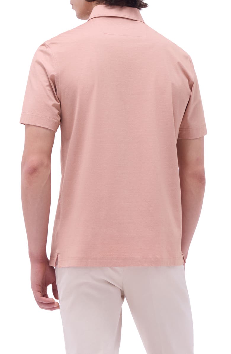 Bugatchi Vincent OoohCotton<sup>®</sup> Double Knit Solid Polo, Alternate, color, Papaya