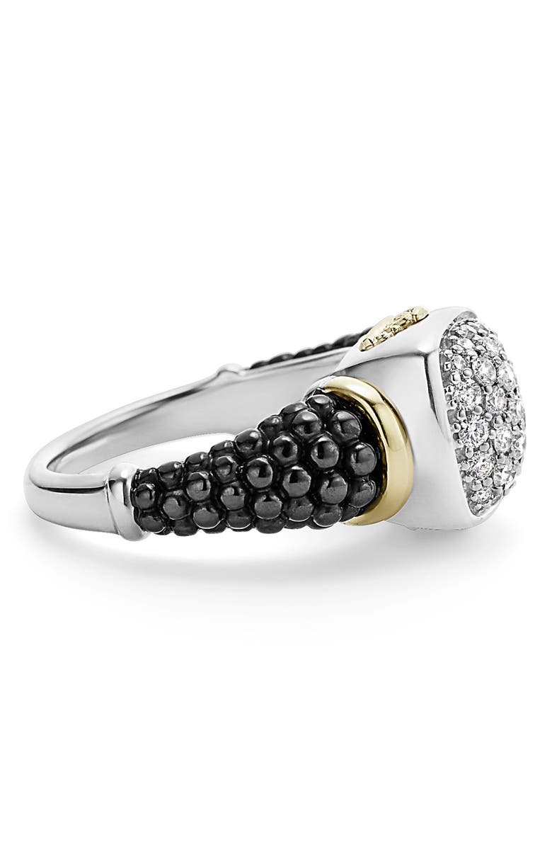 LAGOS 'Caviar' Diamond Ring, Alternate, color, 