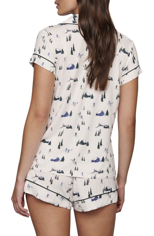 Eberjey Gisele Printed Short Pajamas In White