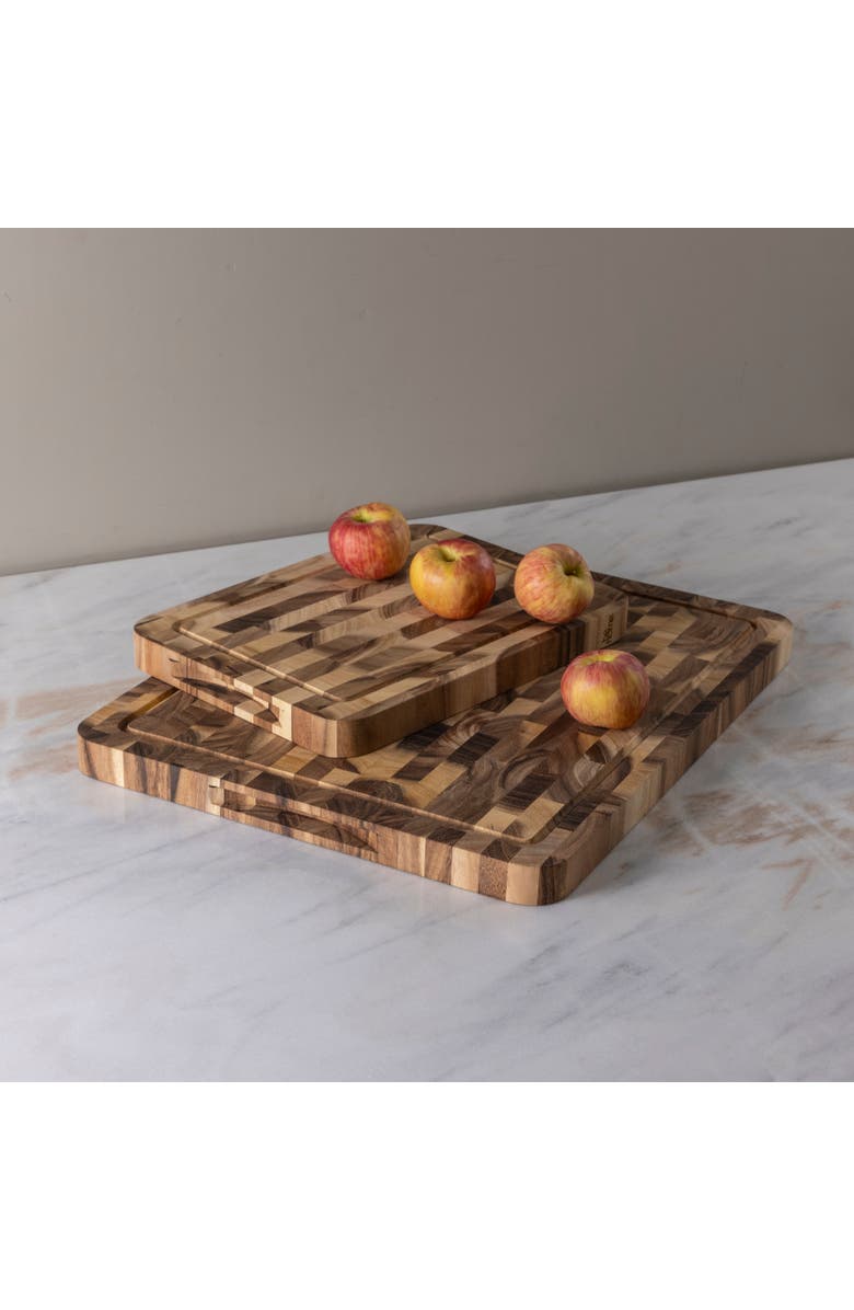 Be Home End Grain Rectangular Cutting Board, Alternate, color, Acacia