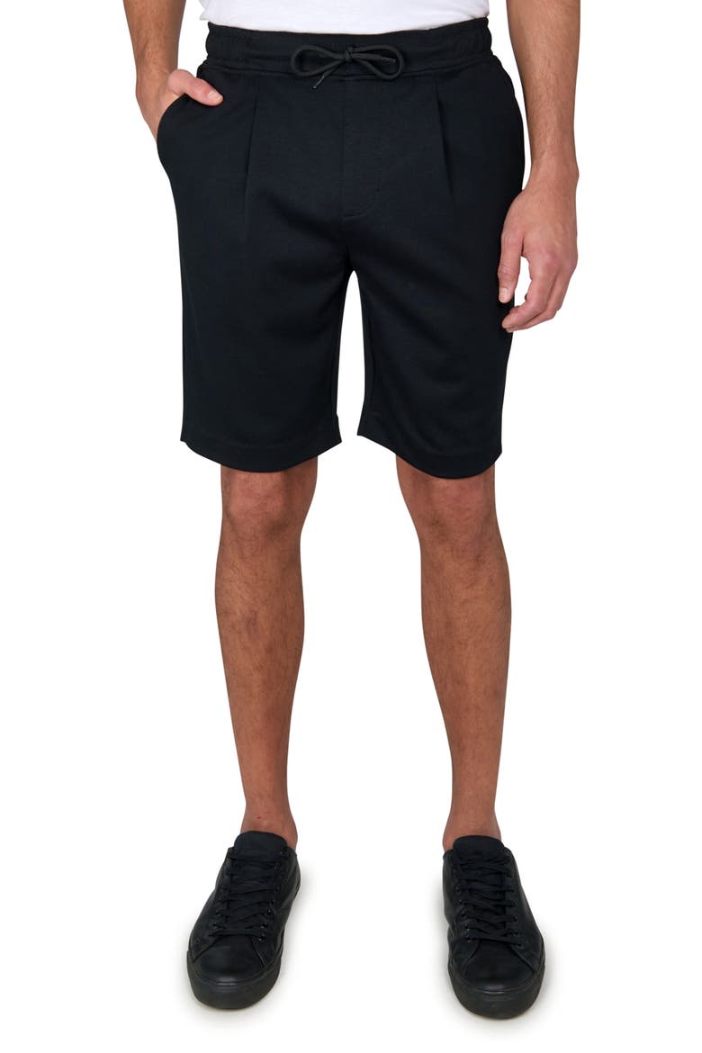 Slim Fit Solid Drawstring Shorts, Main, color, BLACK