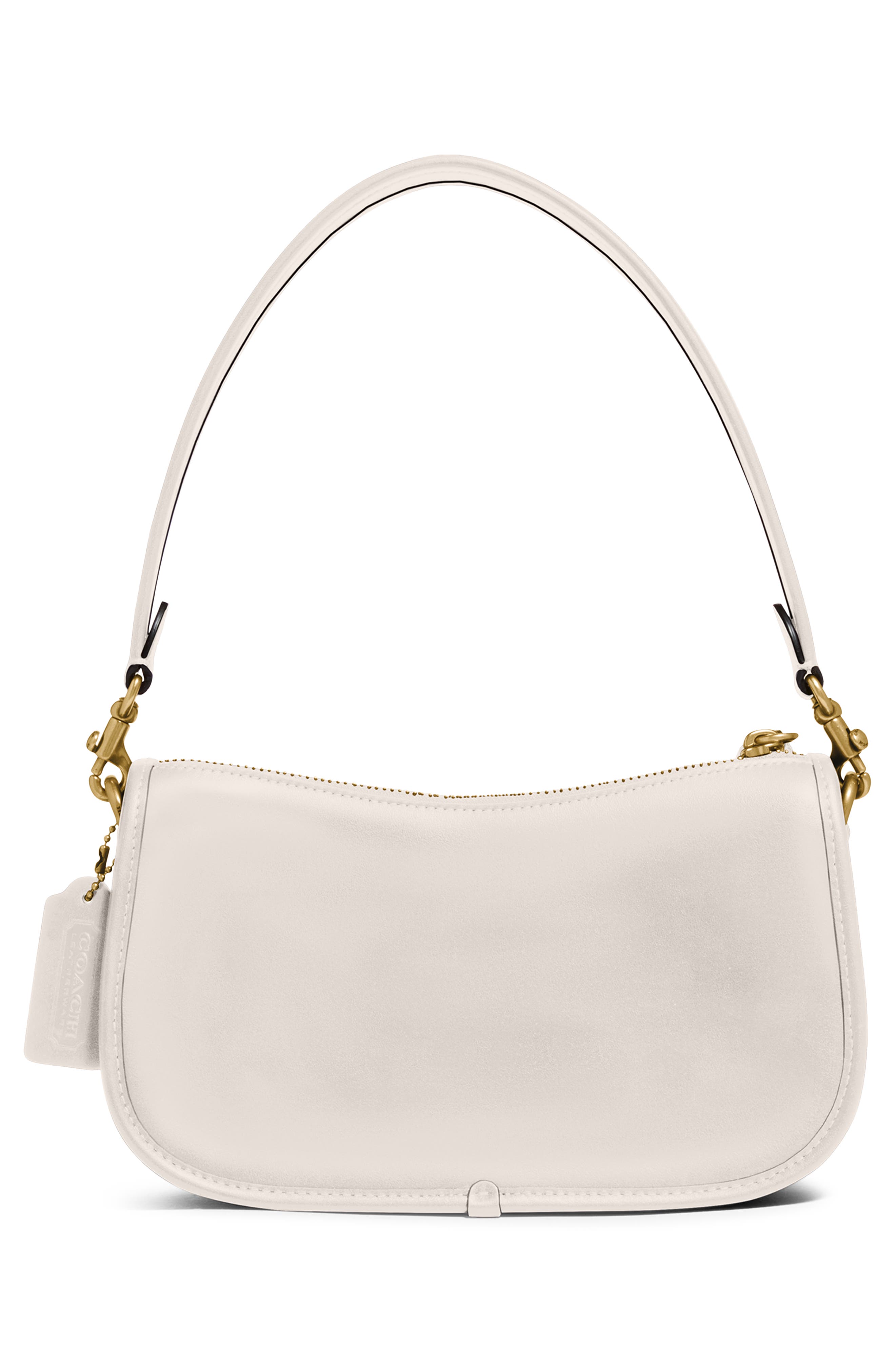 Swinger Convertible Leather Crossbody Bag, Alternate, color, BRASS/ CHALK