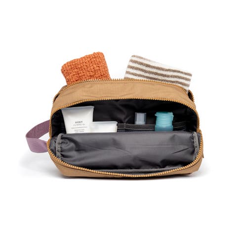 Lefrik Kei Double Washbag In Toffee