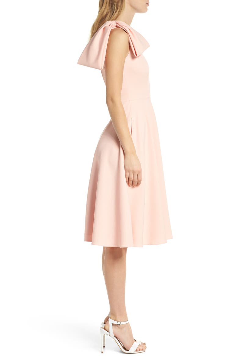 Yvonne Dream Crepe One-Shoulder Dress, Alternate, color, ROSE QUARTZ