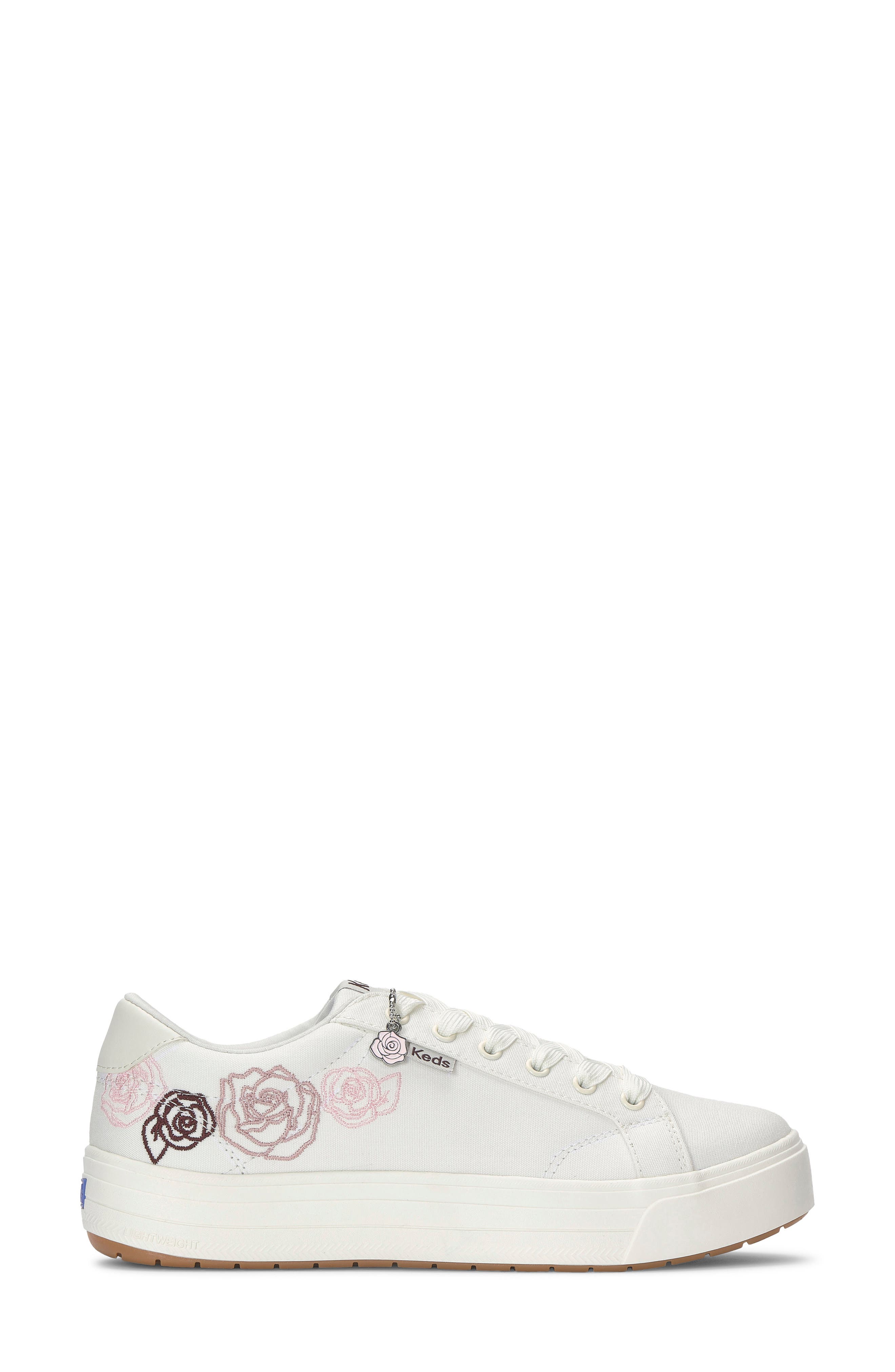 Keds<sup
®</sup
 Park Platform Sneaker, Alternate, color, Snow White