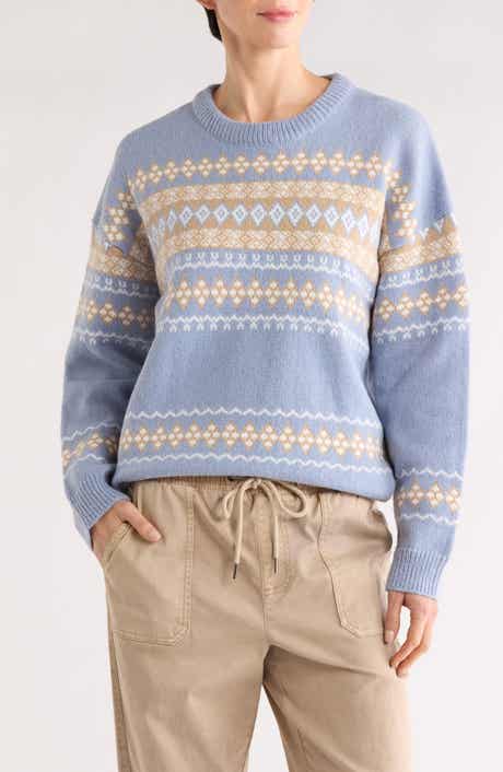 SUNDAY EDITION Patterned Crewneck Sweater