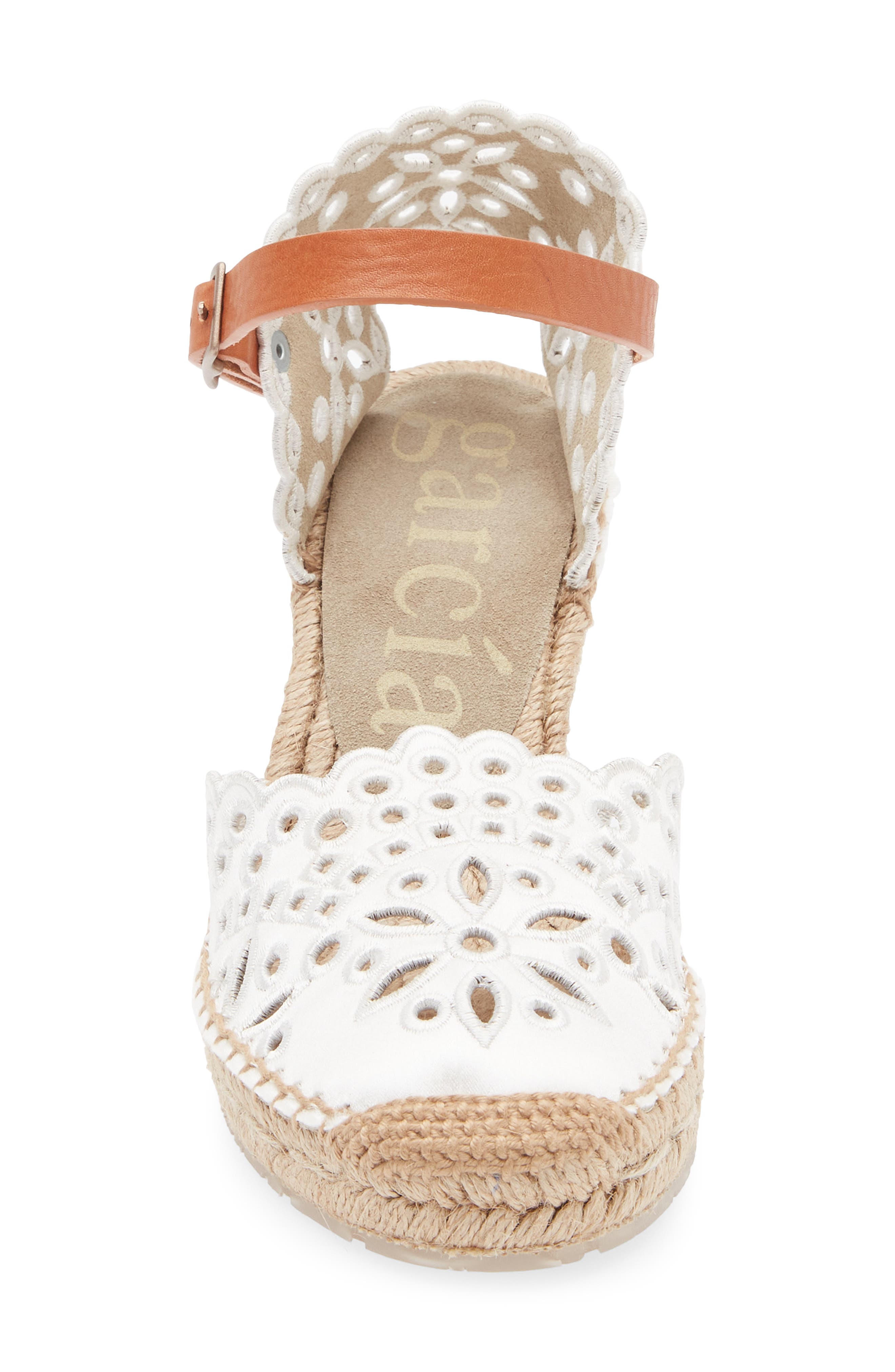Pedro Garcia Olen Espadrille Wedge Pump, Alternate, color, Meringue Satin