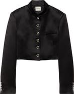 Khaite Samuelson Crop Satin Jacket