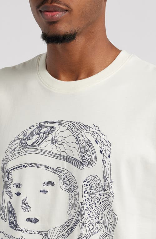 Billionaire Boys Club Helmet Head Embroidered Cotton Graphic T-shirt In Whisper White