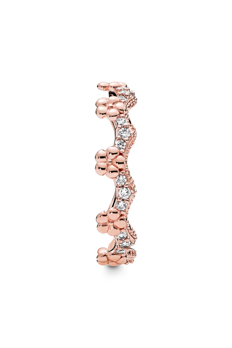 Rose Flower Crown Ring, Alternate, color, ROSE GOLD