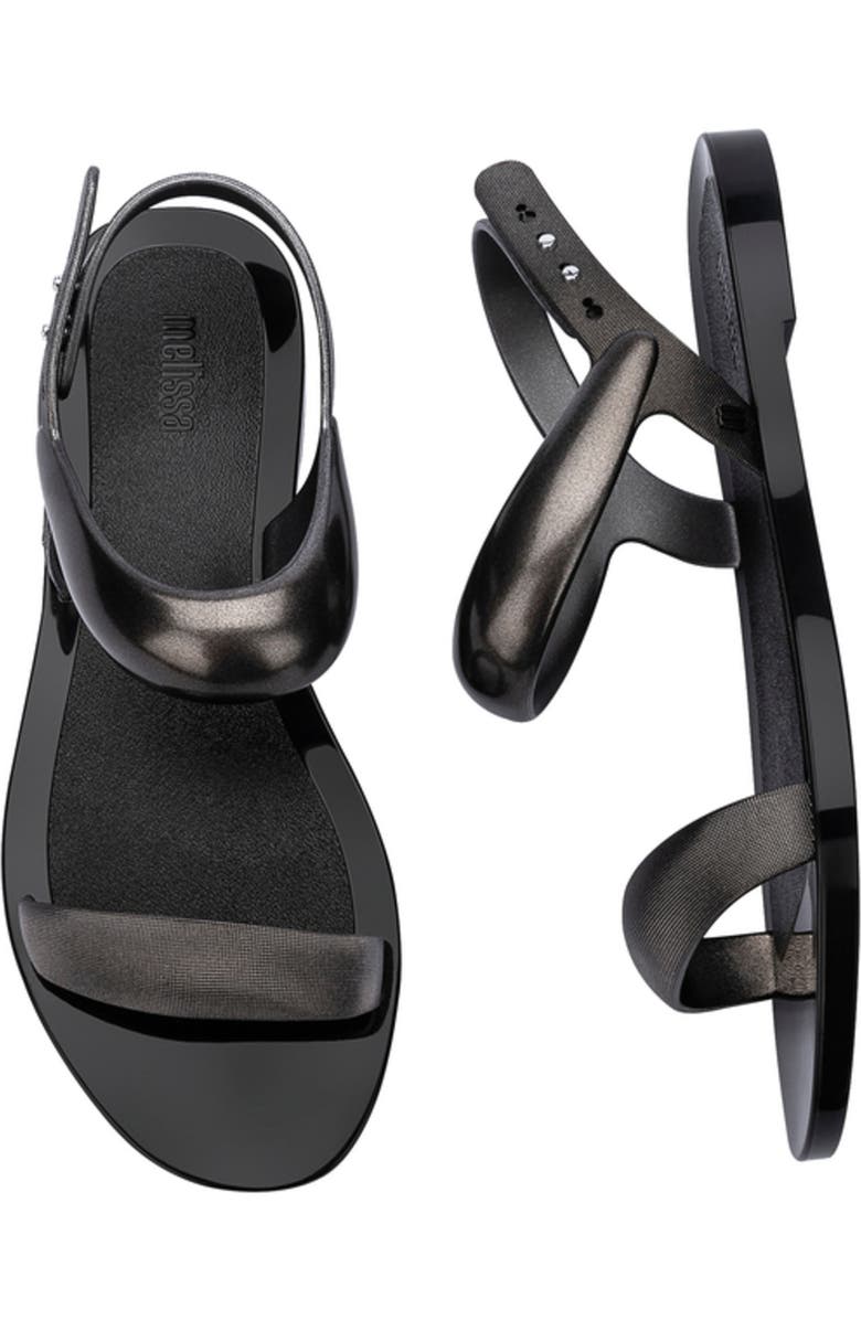 Melissa Eclipse Slingback Sandal, Alternate, color, Black/ Silver