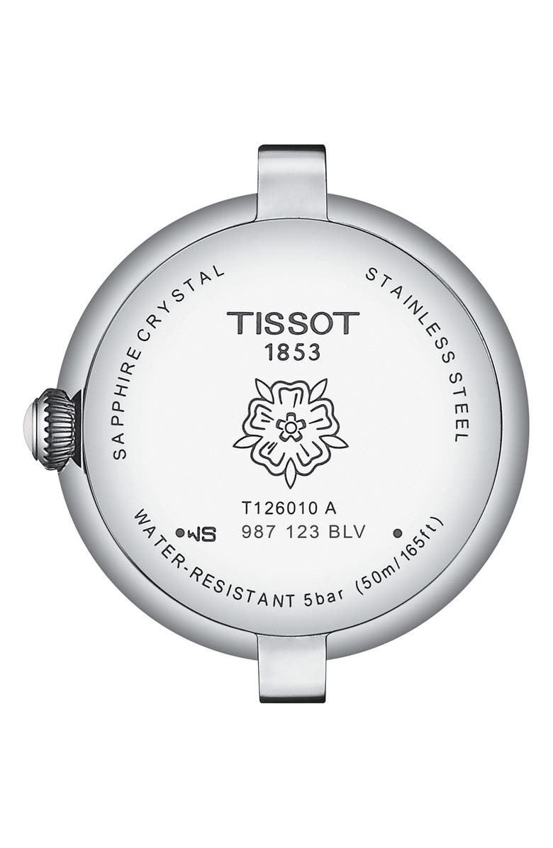 Tissot Bellissima Leather Strap Watch, 26mm, Alternate, color, Blue
